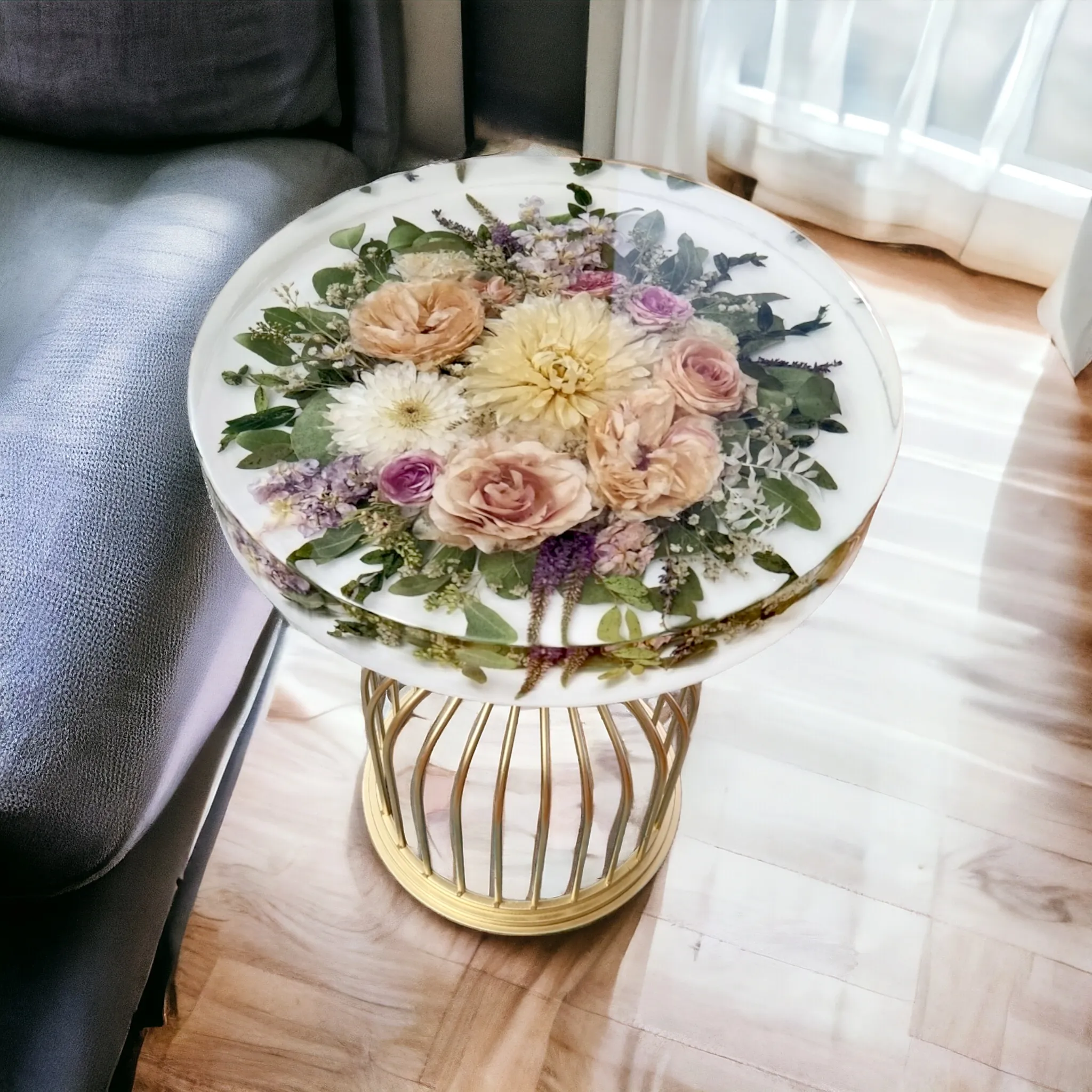 Garden Bouquet Birdcage Table