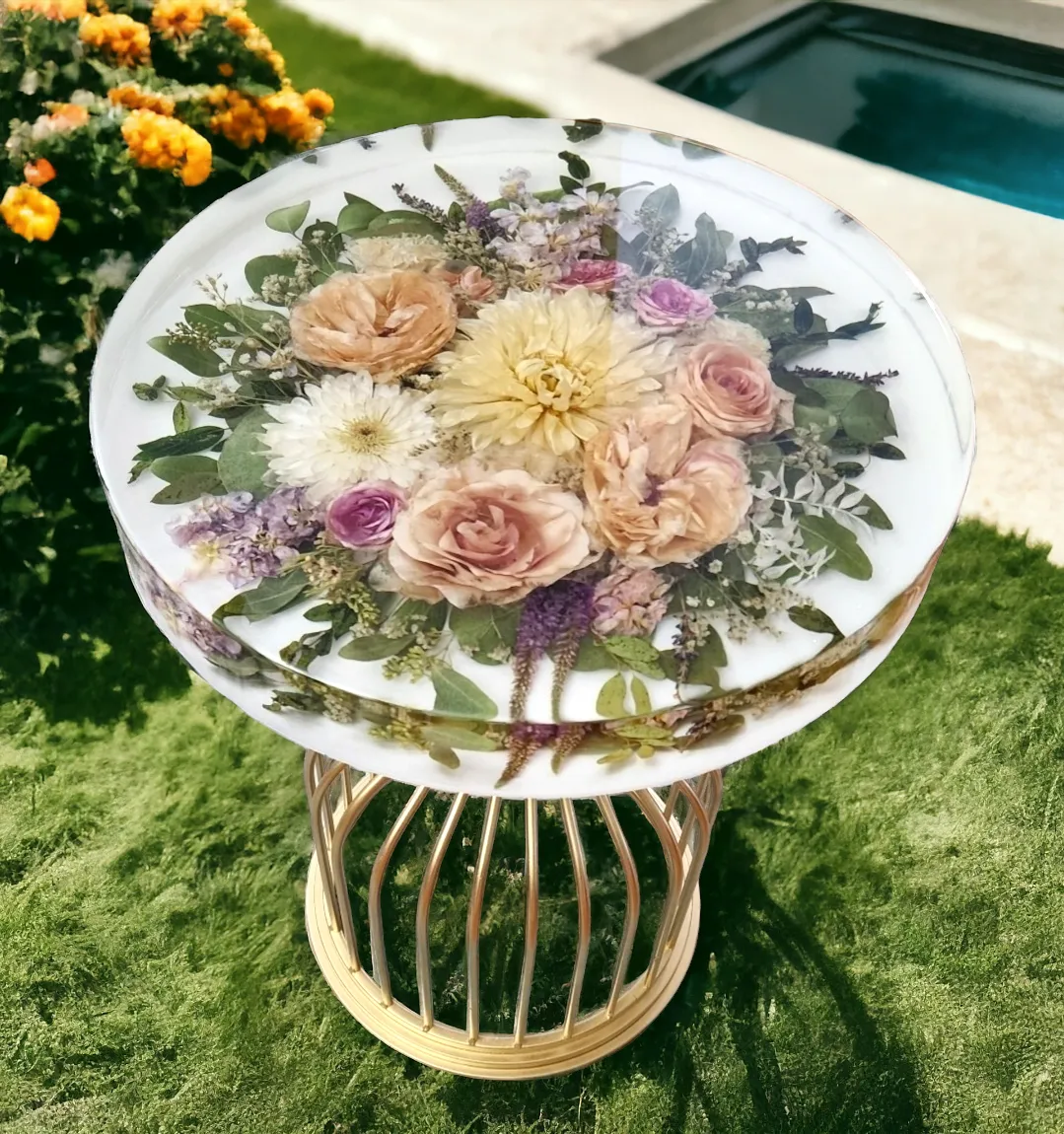 Garden Bouquet Birdcage Table