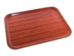 Genware NSDT4634 Non-Slip Darkwood Tray 46 x 34cm