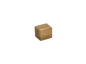 Genware WSH3 Acacia Wood Sign Holder 3 x 2.5 x 2.5cm