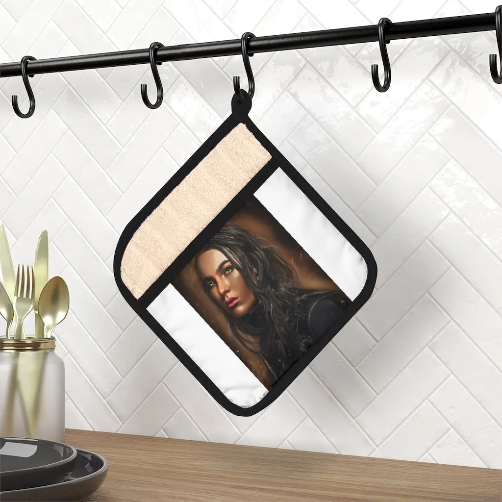 Girl Pot Holder with Pocket