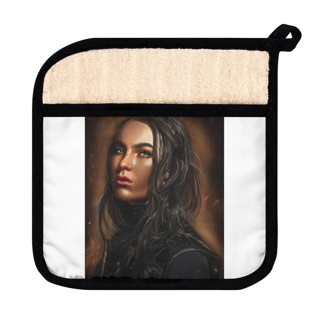 Girl Pot Holder with Pocket