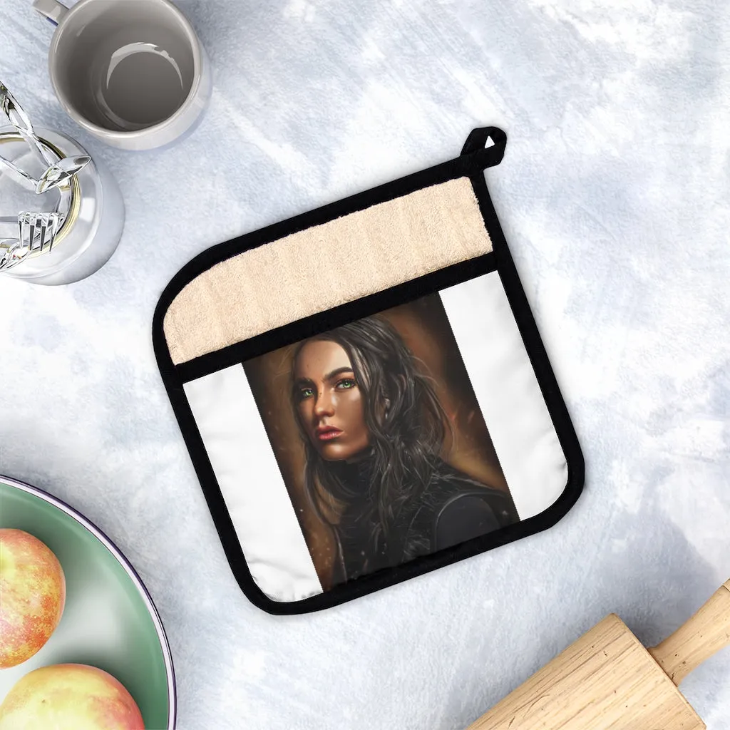 Girl Pot Holder with Pocket
