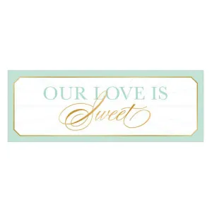 Glitz and Glam Rectangular Sign Set Daiquiri Green