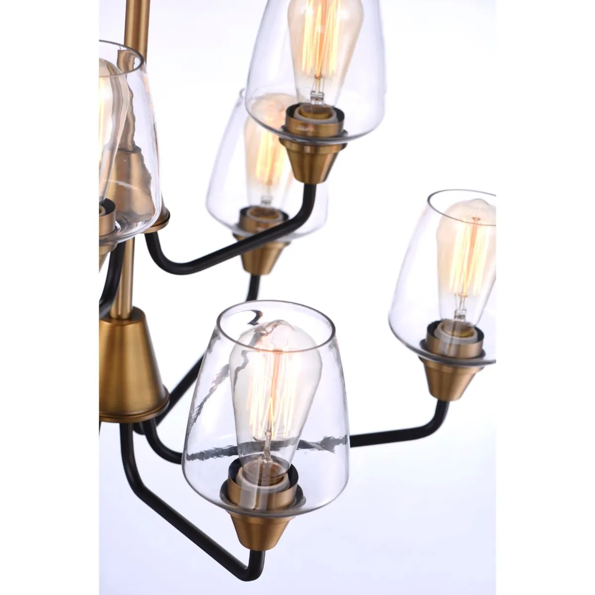 Goblet 27 in. 9 Lights Chandelier Antique Brass Finish