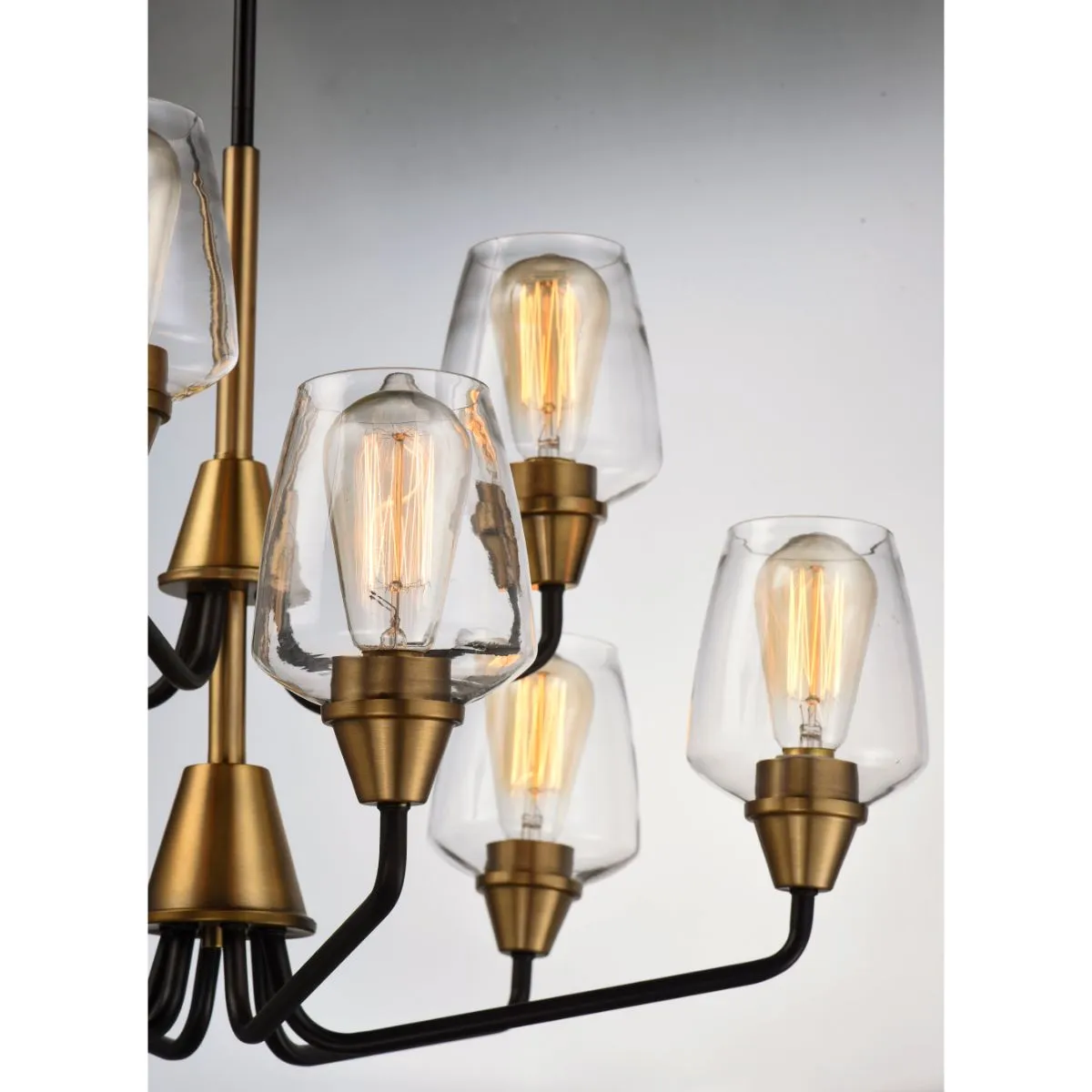 Goblet 27 in. 9 Lights Chandelier Antique Brass Finish