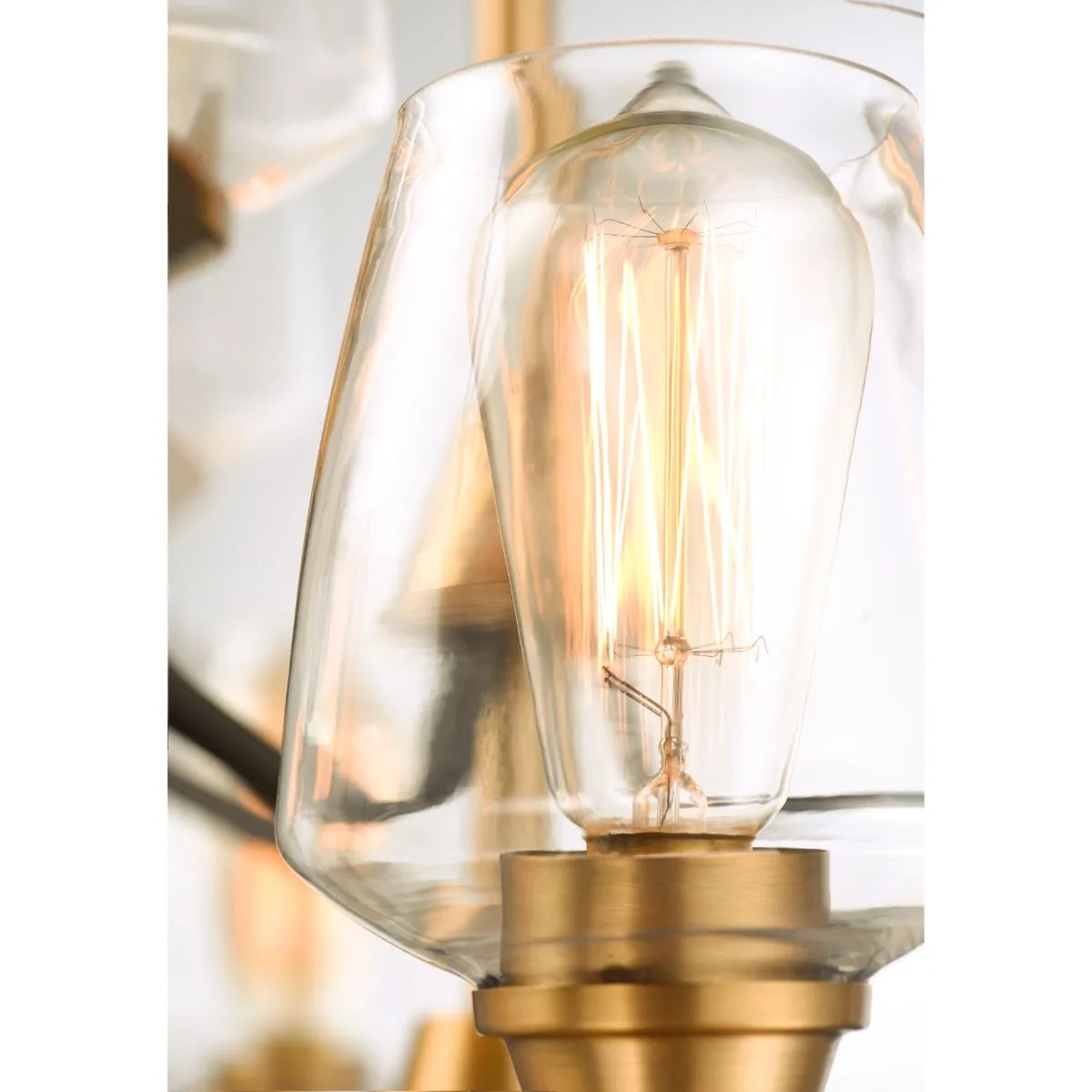 Goblet 27 in. 9 Lights Chandelier Antique Brass Finish
