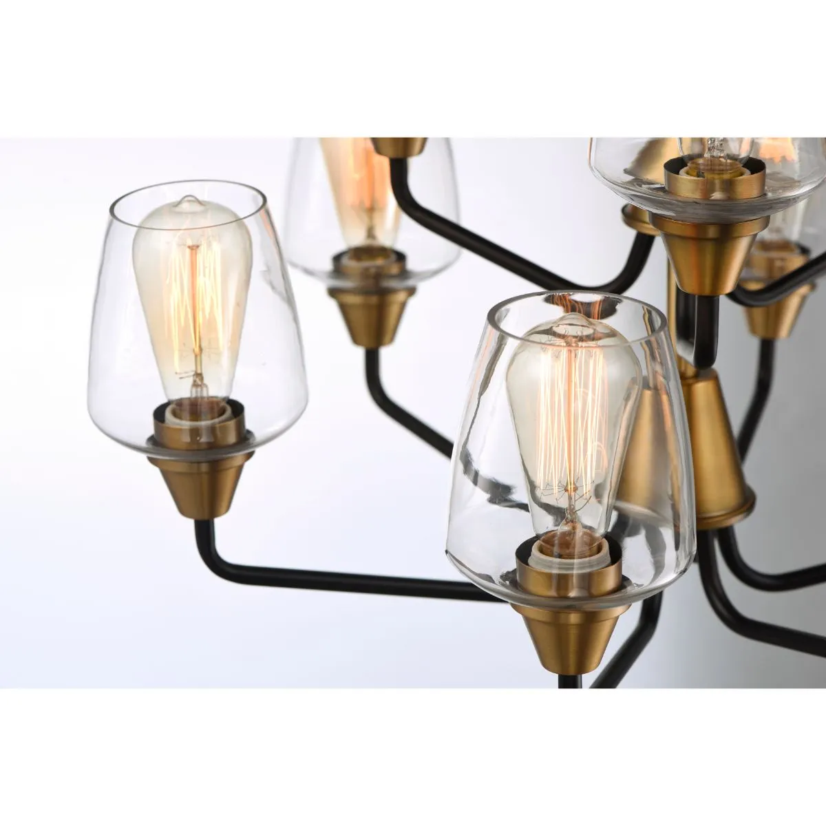 Goblet 27 in. 9 Lights Chandelier Antique Brass Finish