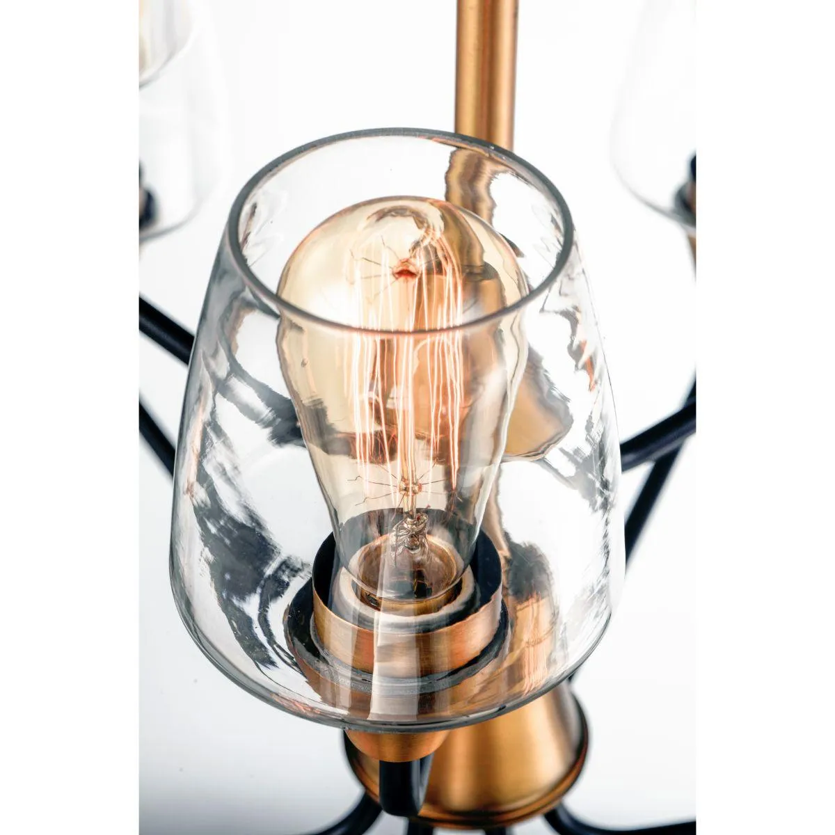 Goblet 27 in. 9 Lights Chandelier Antique Brass Finish