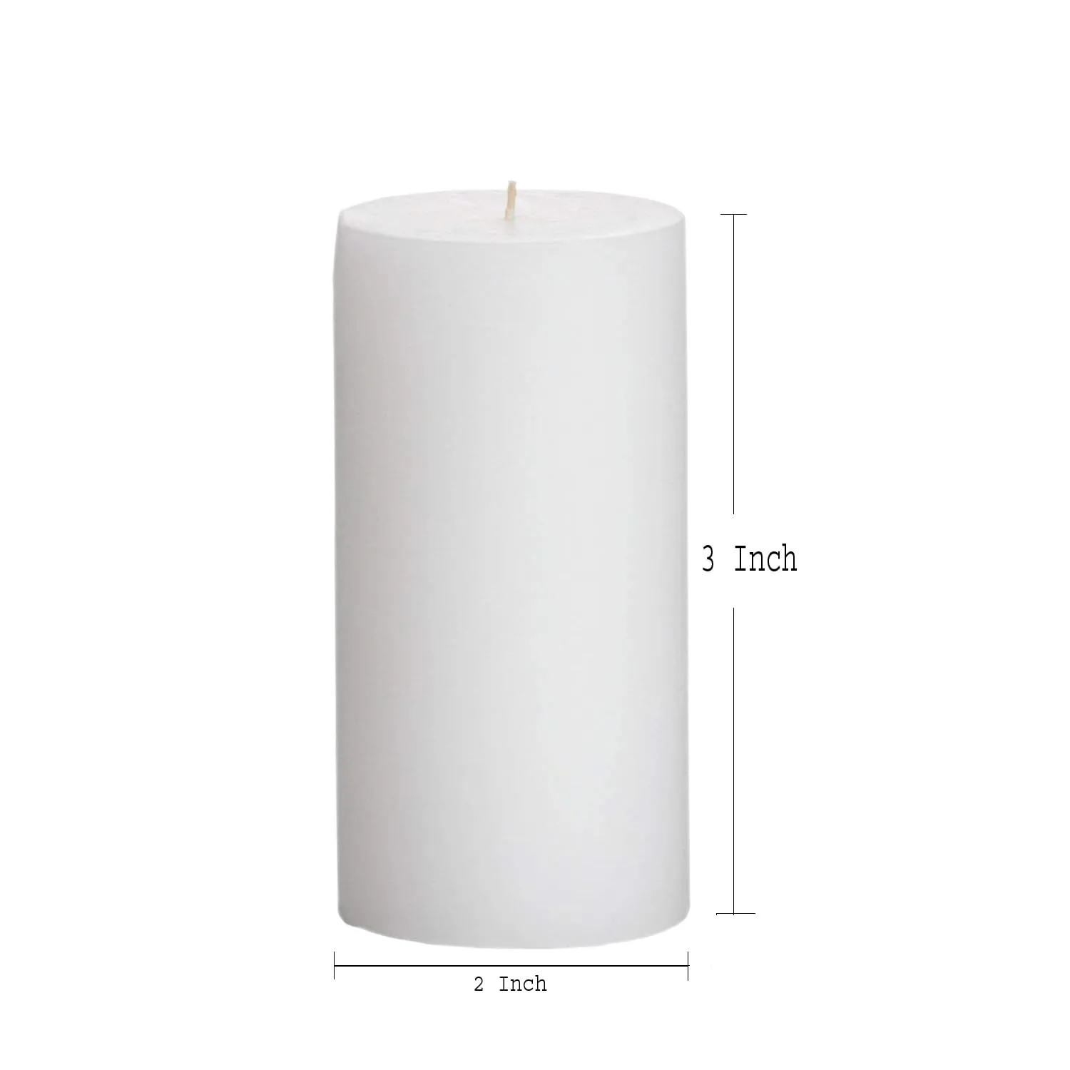 GOZZTOM Piller Candles Smoke Less for Party and Event Decoration Non-Scented White (2X3 Inch) - Pack of 5