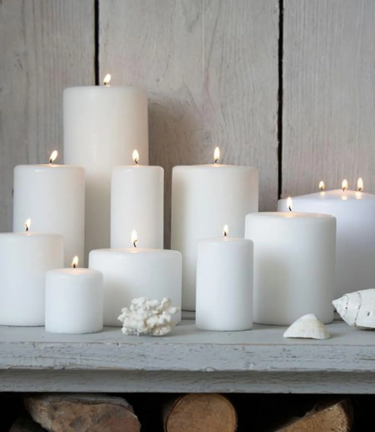 GOZZTOM Piller Candles Smoke Less for Party and Event Decoration Non-Scented White (2X3 Inch) - Pack of 5