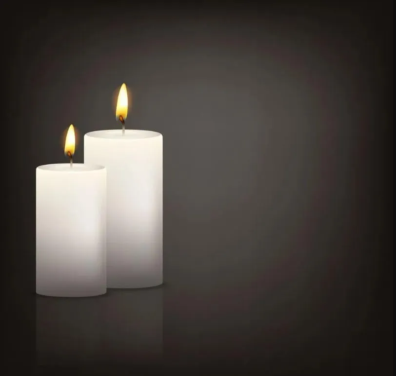 GOZZTOM Piller Candles Smoke Less for Party and Event Decoration Non-Scented White (2X3 Inch) - Pack of 5