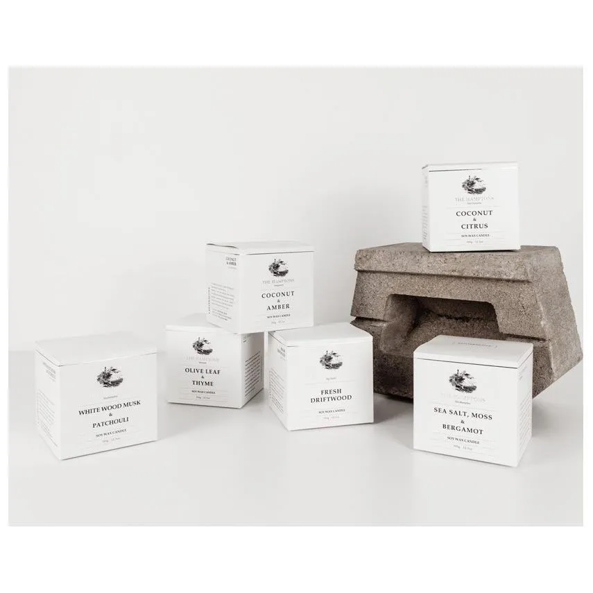 Hamptons Candle – Coconut & Amber