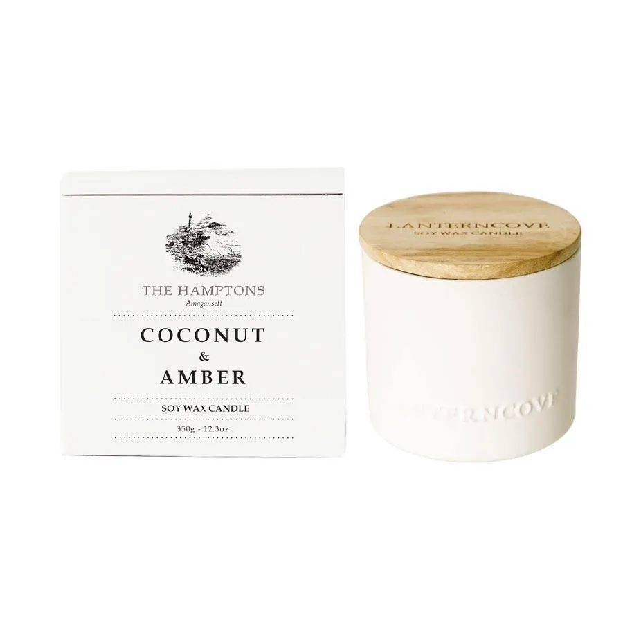 Hamptons Candle – Coconut & Amber