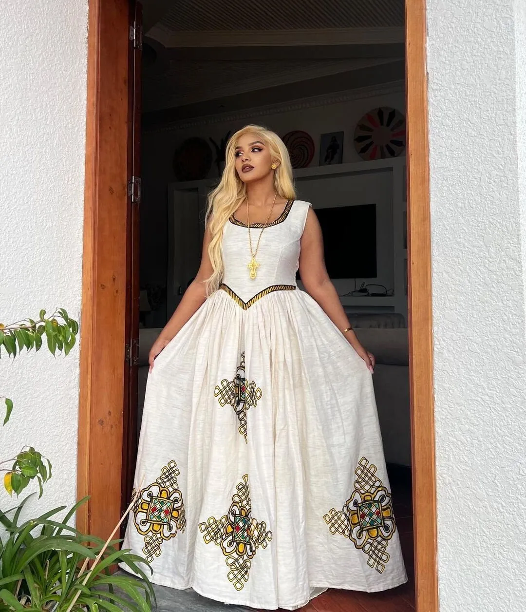 Handwoven Habesha Kemis Modern Habesha Dress Ethiopian Traditional Dress Eritrean Dress