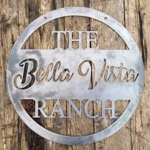 Hanging Farm or Ranch Sign - Personalized Metal Family Farm, Ranch, Rustic Interior Decor, Farmhouse Signs, Address Signs