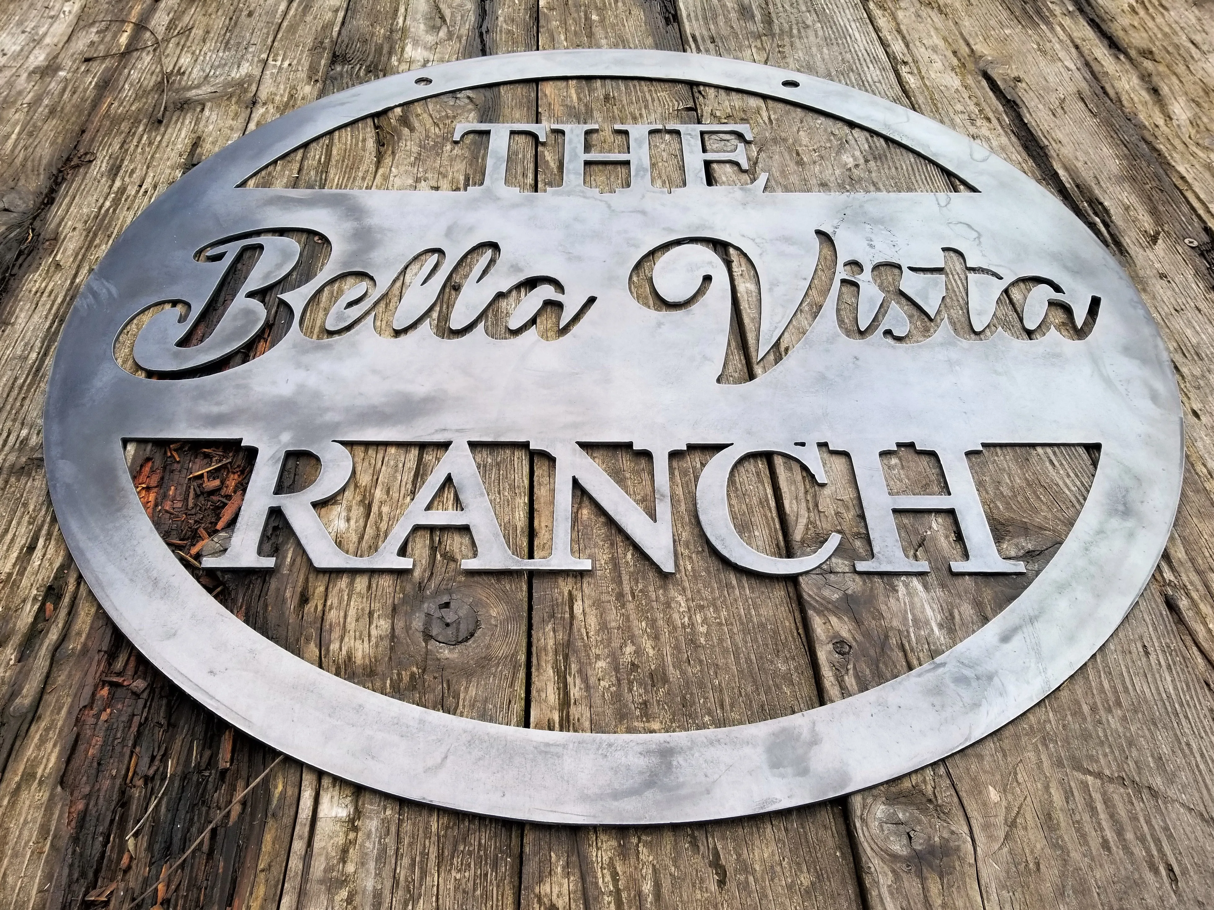Hanging Farm or Ranch Sign - Personalized Metal Family Farm, Ranch, Rustic Interior Decor, Farmhouse Signs, Address Signs