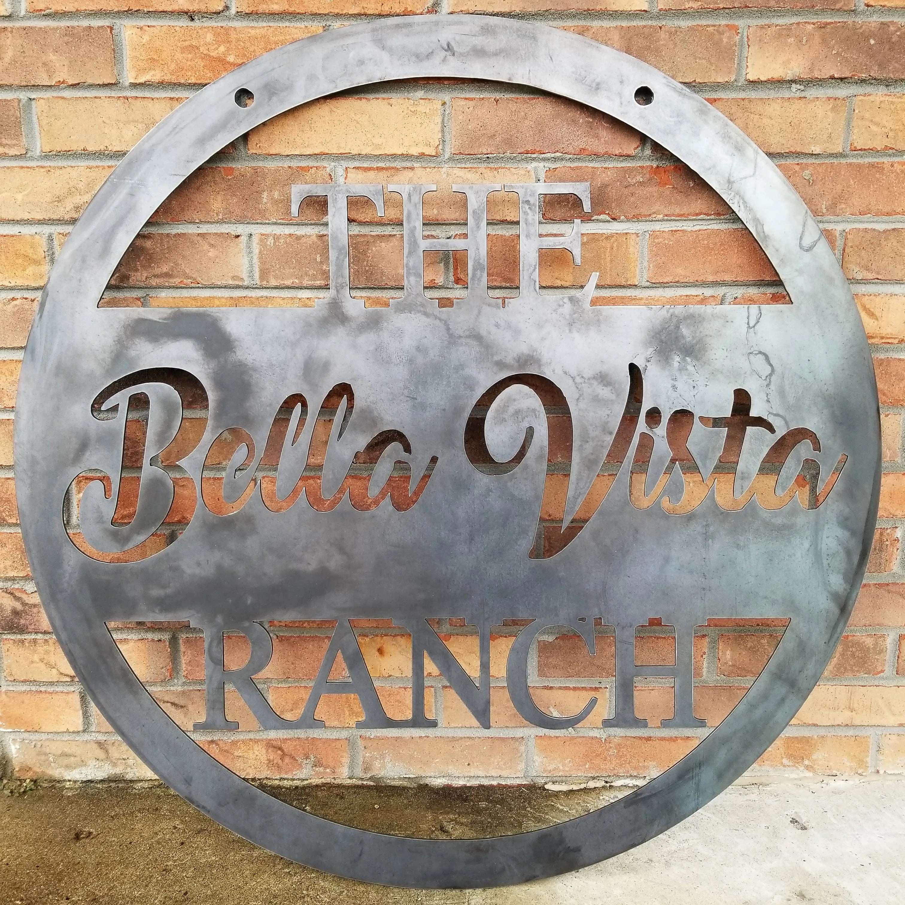 Hanging Farm or Ranch Sign - Personalized Metal Family Farm, Ranch, Rustic Interior Decor, Farmhouse Signs, Address Signs