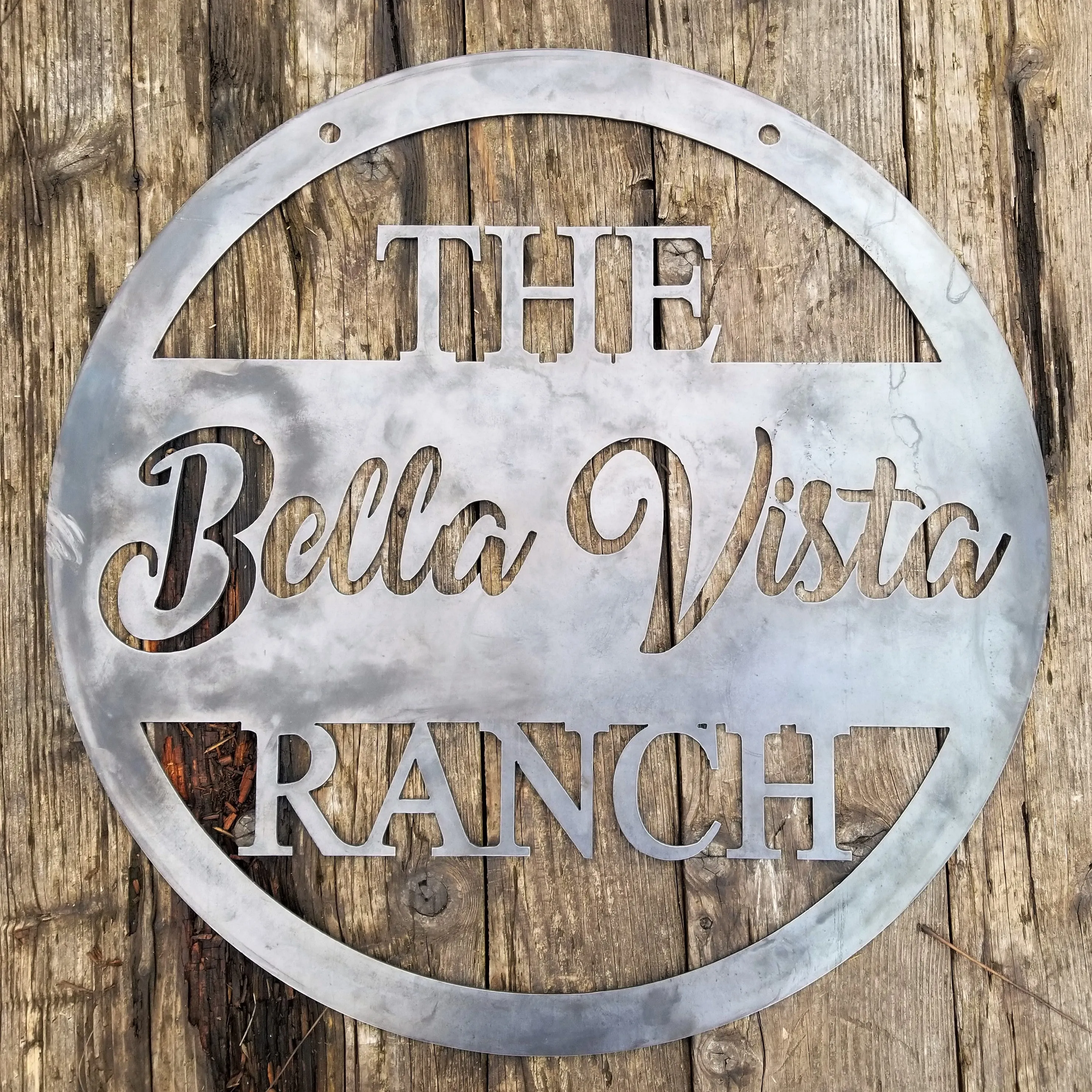 Hanging Farm or Ranch Sign - Personalized Metal Family Farm, Ranch, Rustic Interior Decor, Farmhouse Signs, Address Signs
