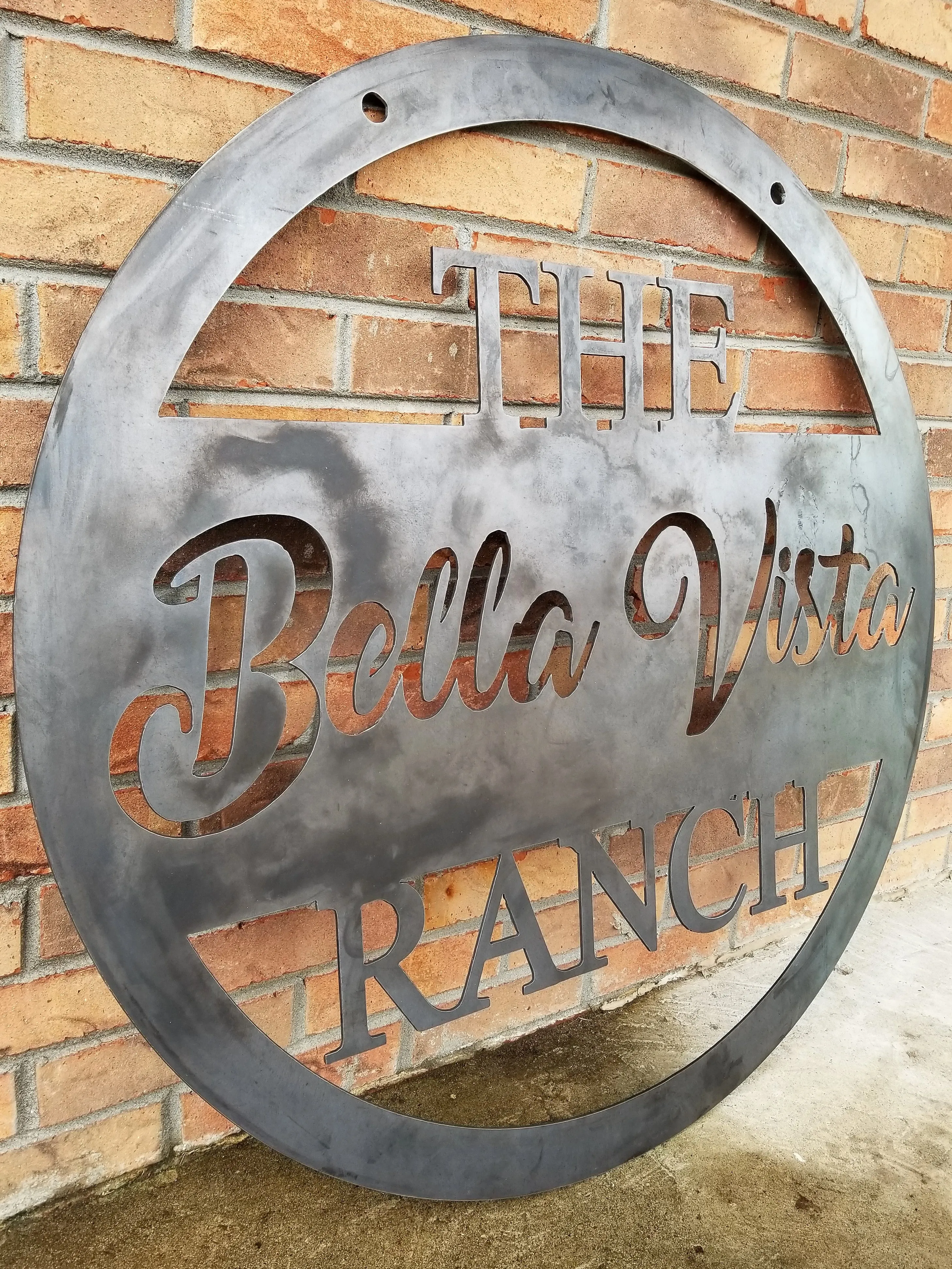 Hanging Farm or Ranch Sign - Personalized Metal Family Farm, Ranch, Rustic Interior Decor, Farmhouse Signs, Address Signs