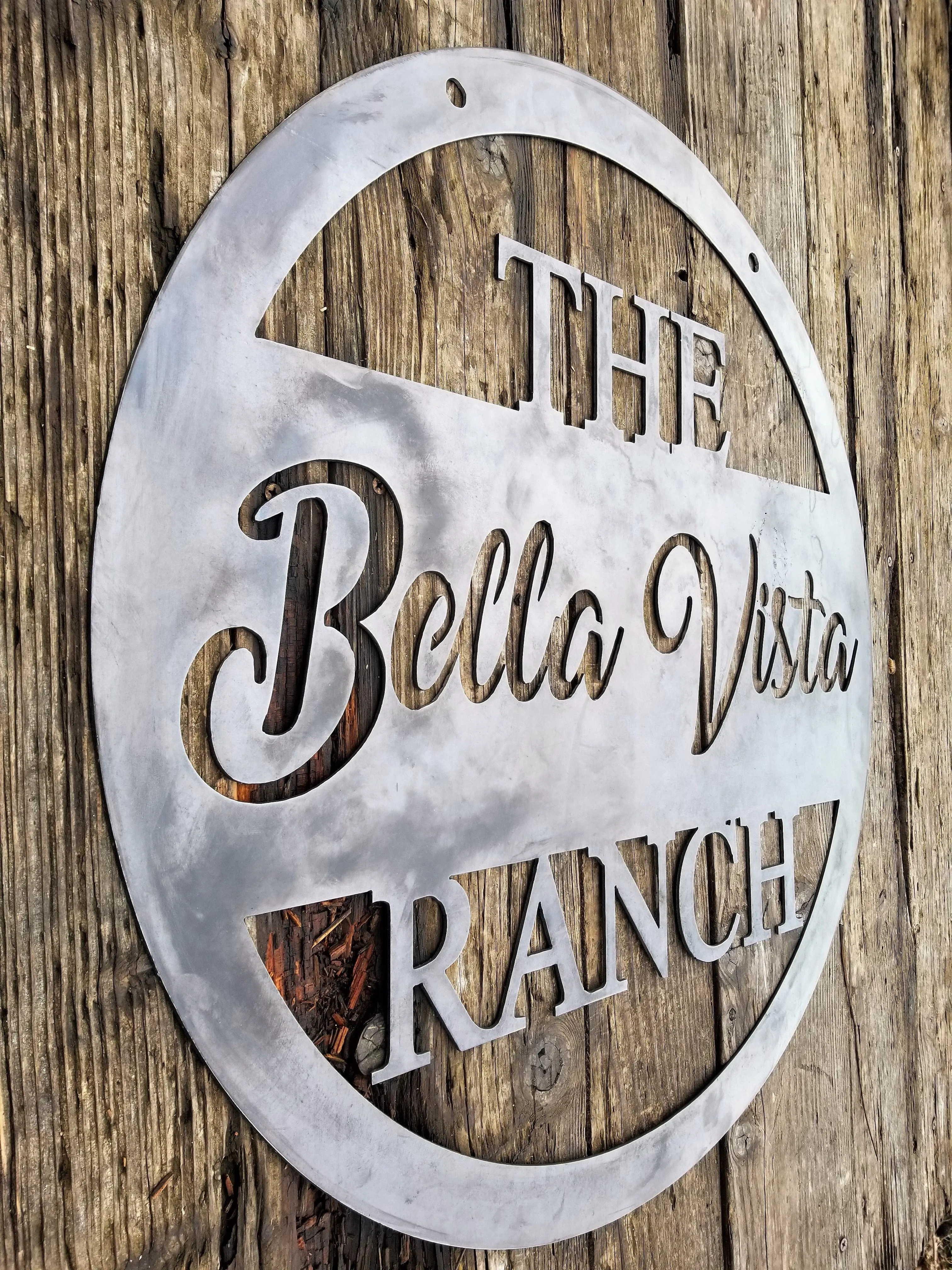 Hanging Farm or Ranch Sign - Personalized Metal Family Farm, Ranch, Rustic Interior Decor, Farmhouse Signs, Address Signs