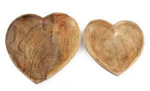 Heart-Shaped Wooden Bowl