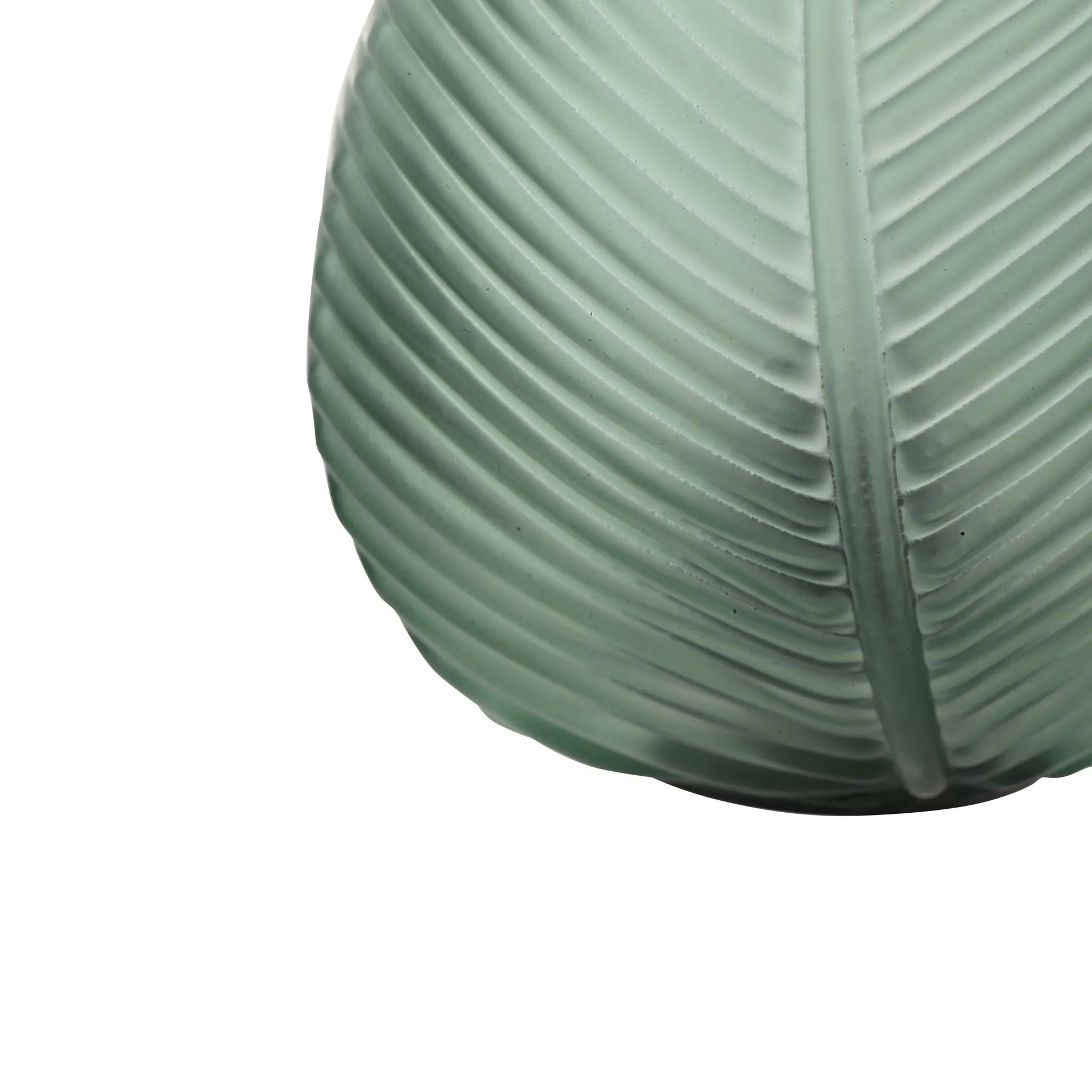 HESTIA BATTERY OPERATED GLASS LAMP GREEN 14CM X 18CM