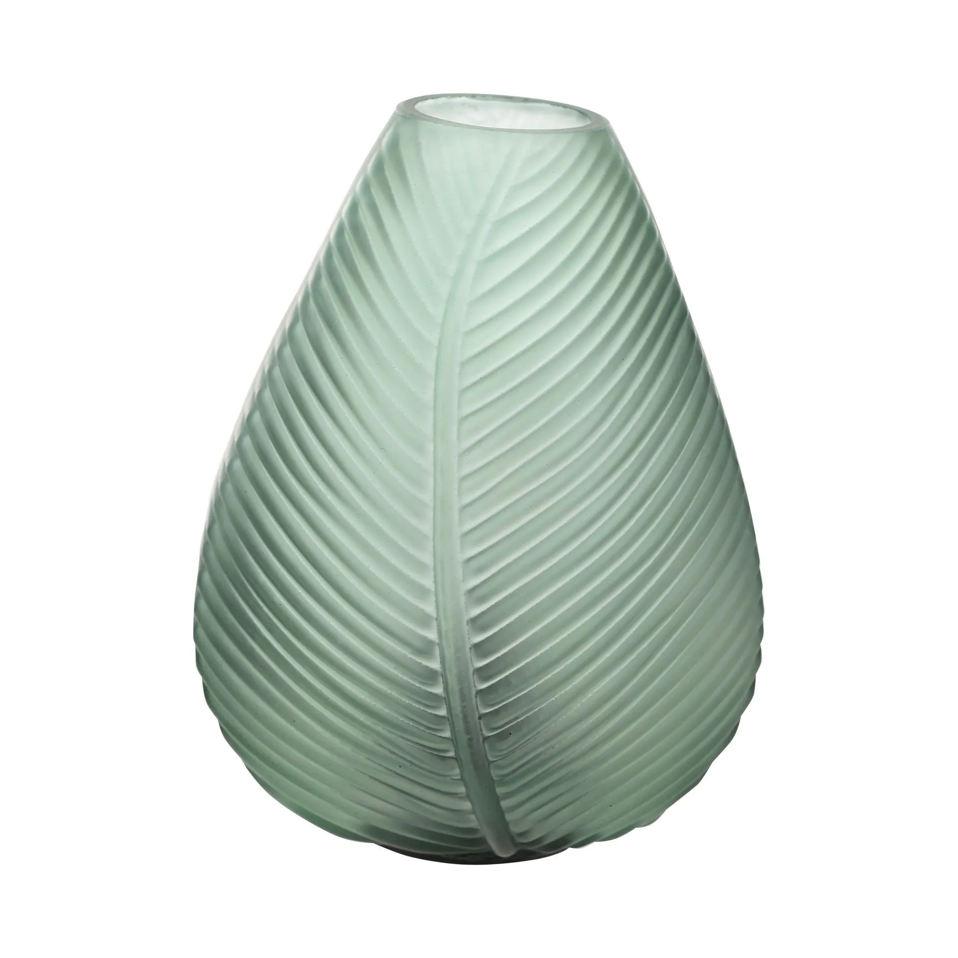 HESTIA BATTERY OPERATED GLASS LAMP GREEN 14CM X 18CM