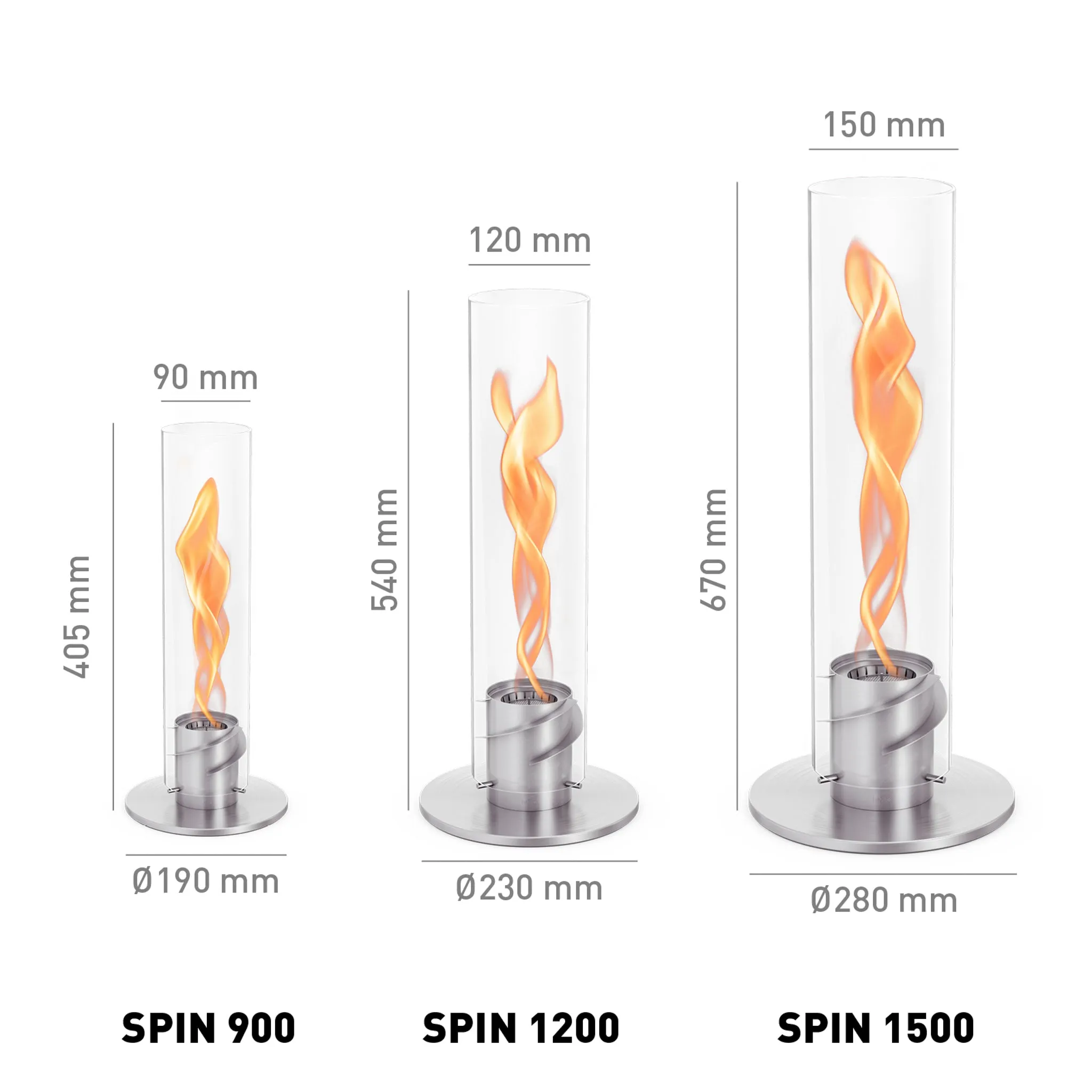 Höfats SPIN 1200 Tabletop Fireplace Black