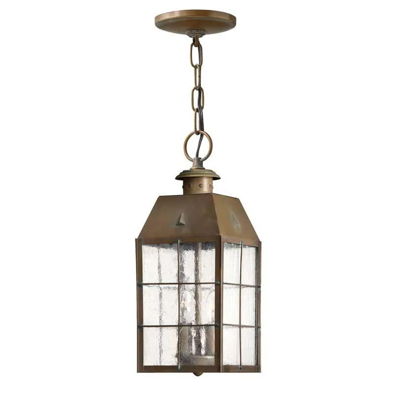 Hinkley 2372AS Outdoor Nantucket Aged Brass Hanging Light