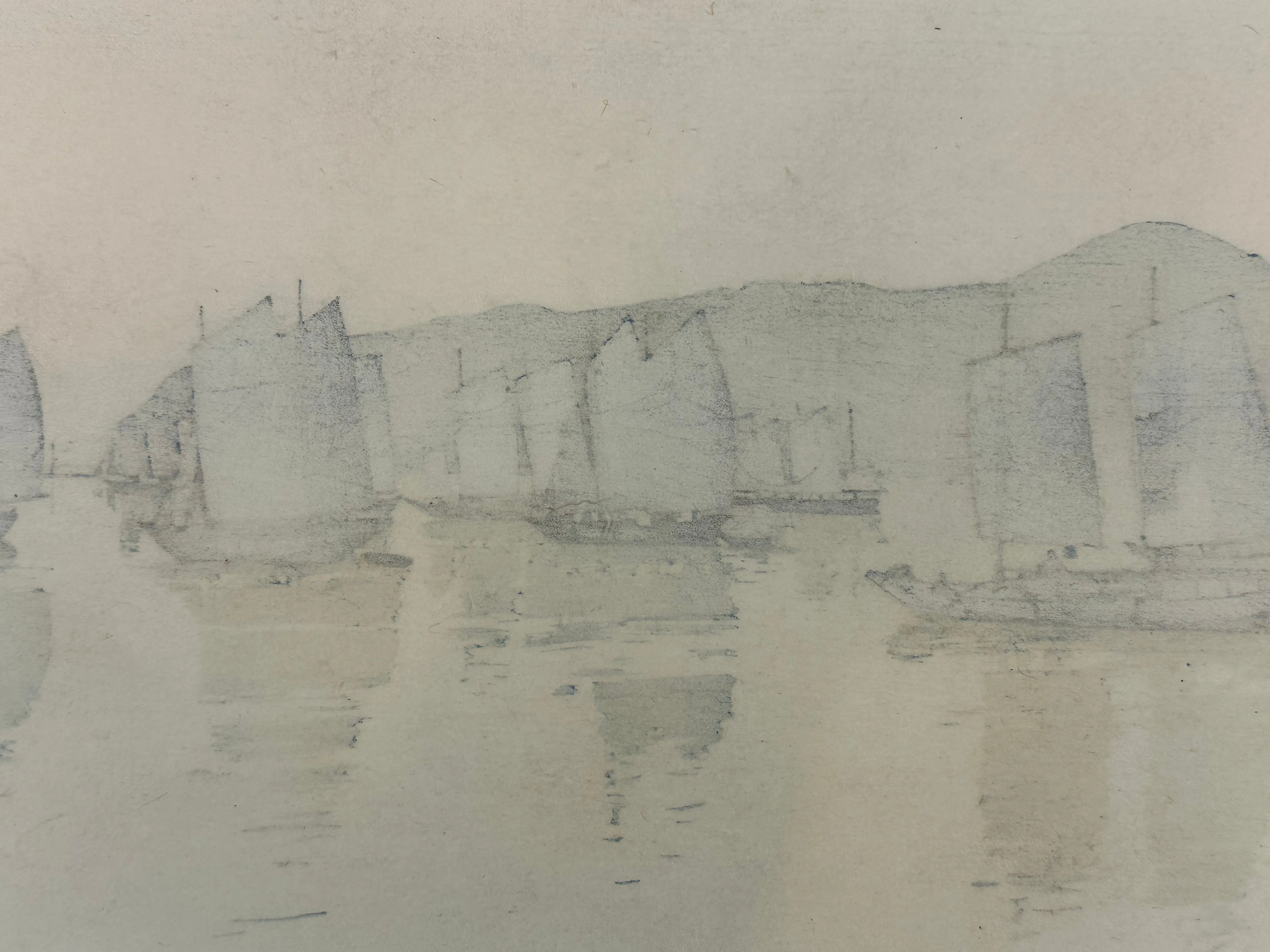 Hiroshi Yoshida (1876-1950) Woodblock Print "Abuto in the Morning" 1930 Original