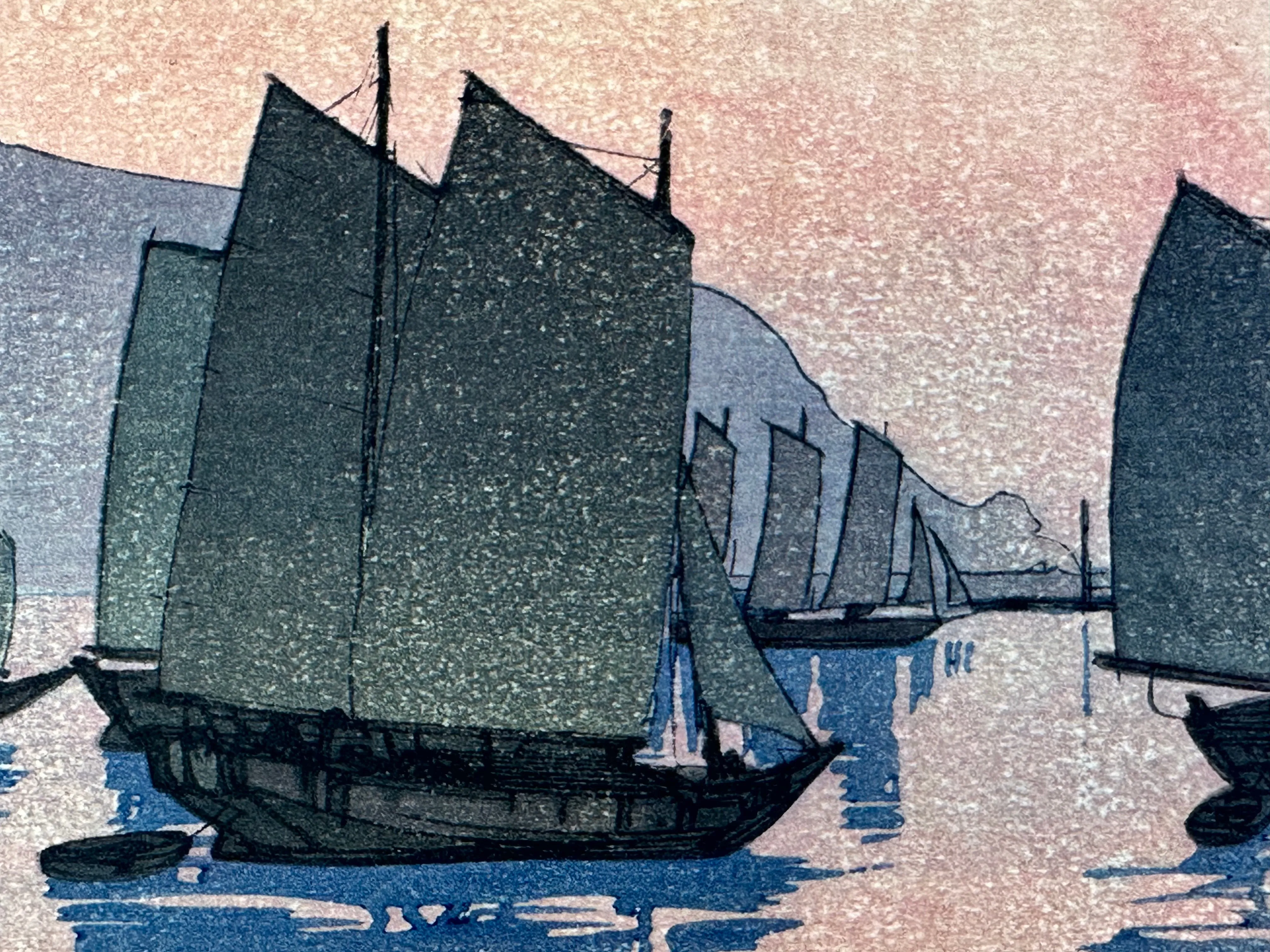 Hiroshi Yoshida (1876-1950) Woodblock Print "Abuto in the Morning" 1930 Original
