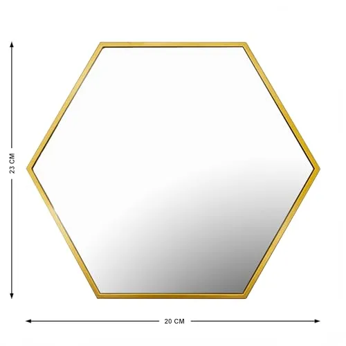 Home Centre SS24 Corsica Set of 7 Geometric Shaped Mirror 22.9X20CM GLD