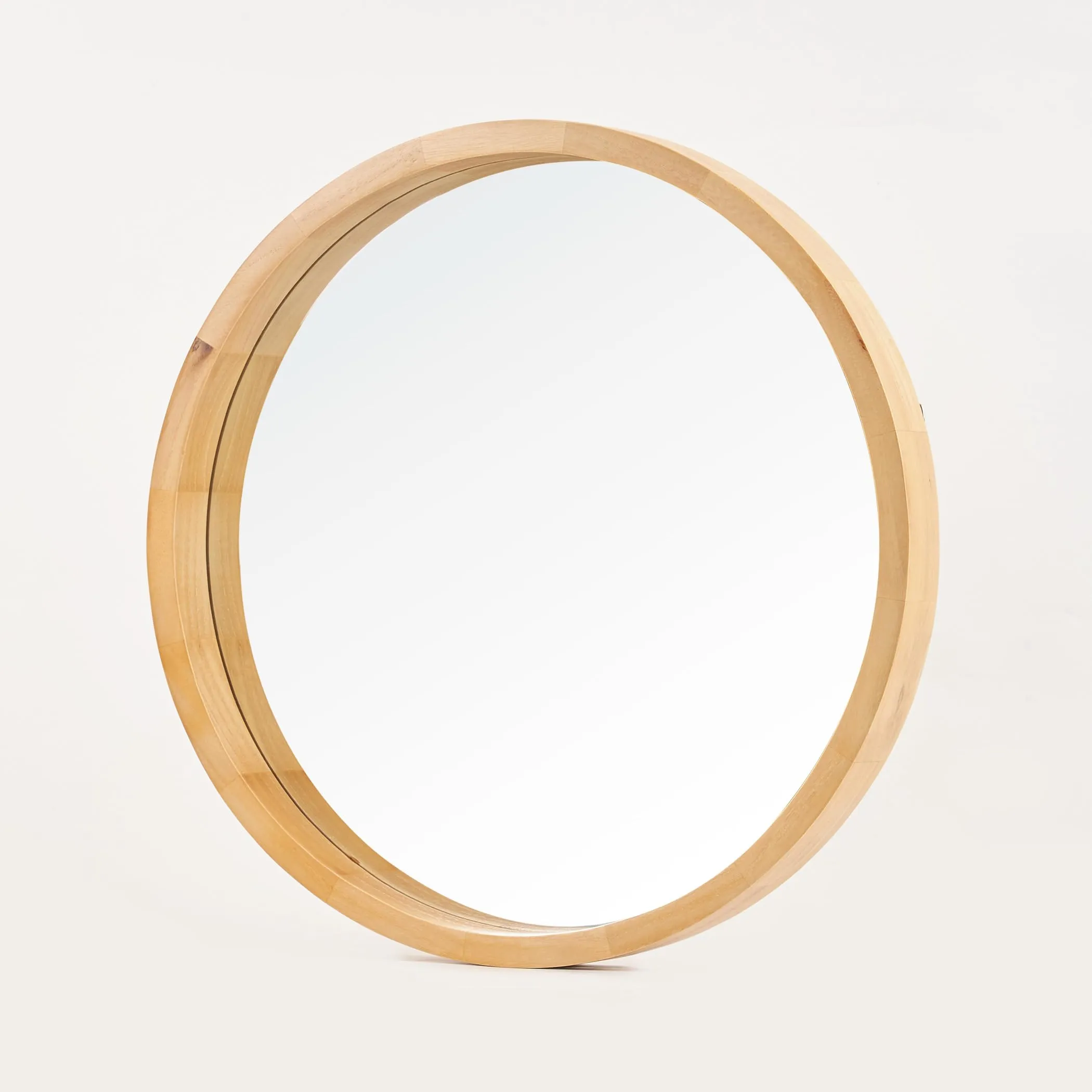 Home Centre SS24 Round Wooden MIRROR-1A-50CM-NATURAL
