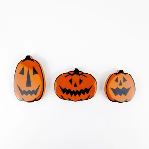 Jack-o-Lantern Set of Wooden Magnets