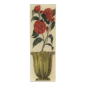 John Derian 'Flower in Vase'  4.5 x 12" Rectangle Tray