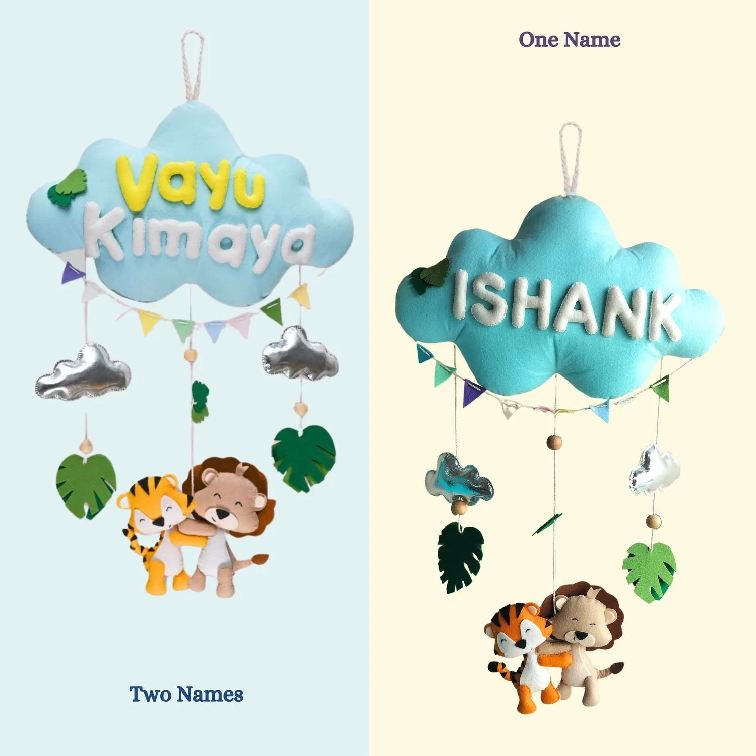Junior Zooloo Safari Personalised Cloud Hanging