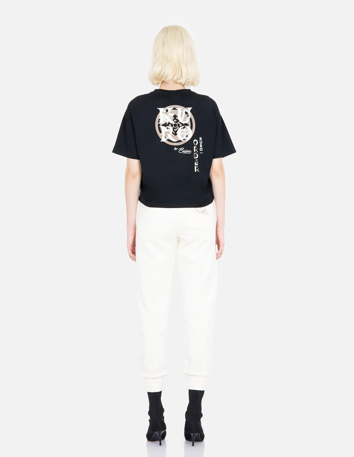 Kamon and Logo Print Sweatpants