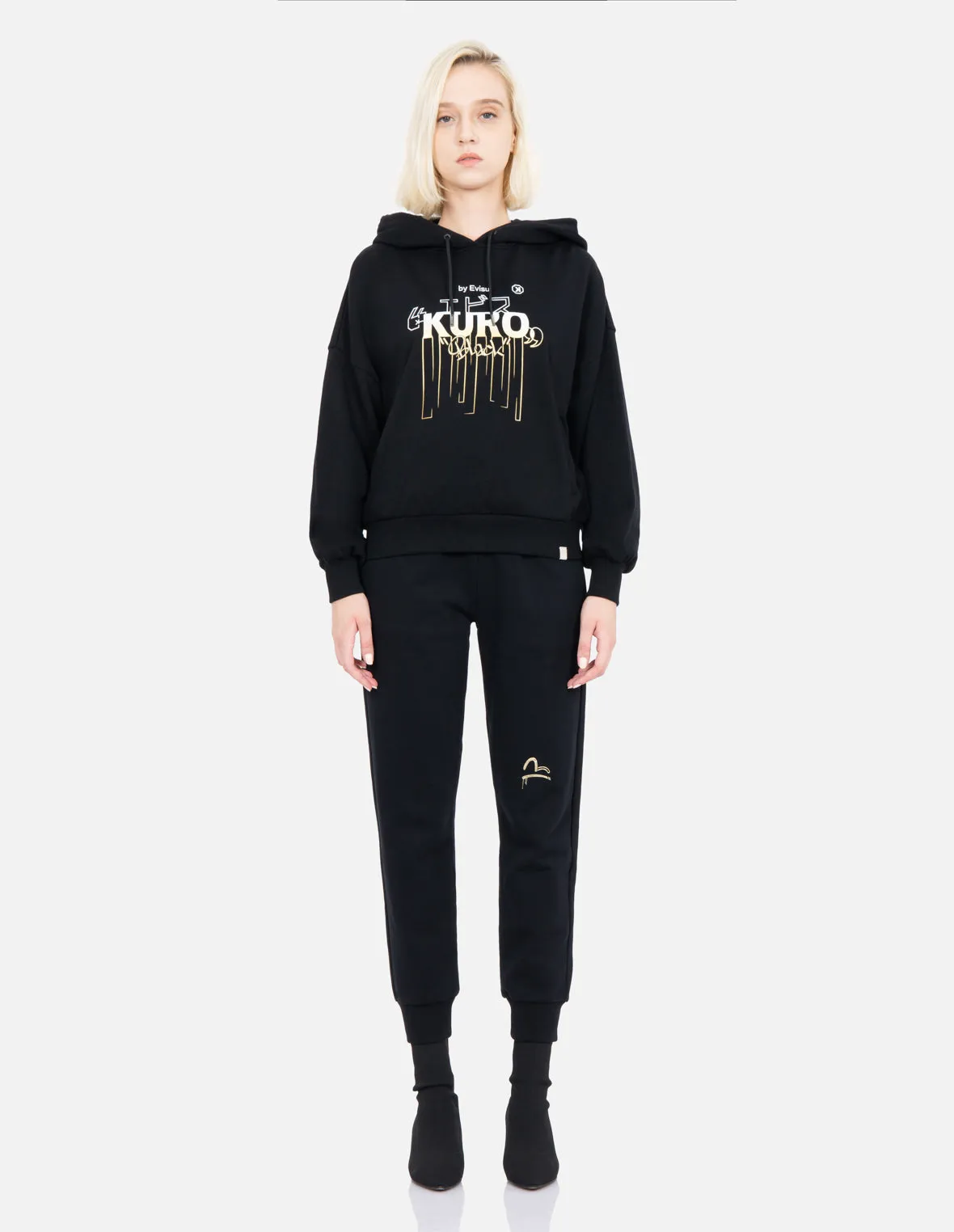 Kamon and Logo Print Sweatpants