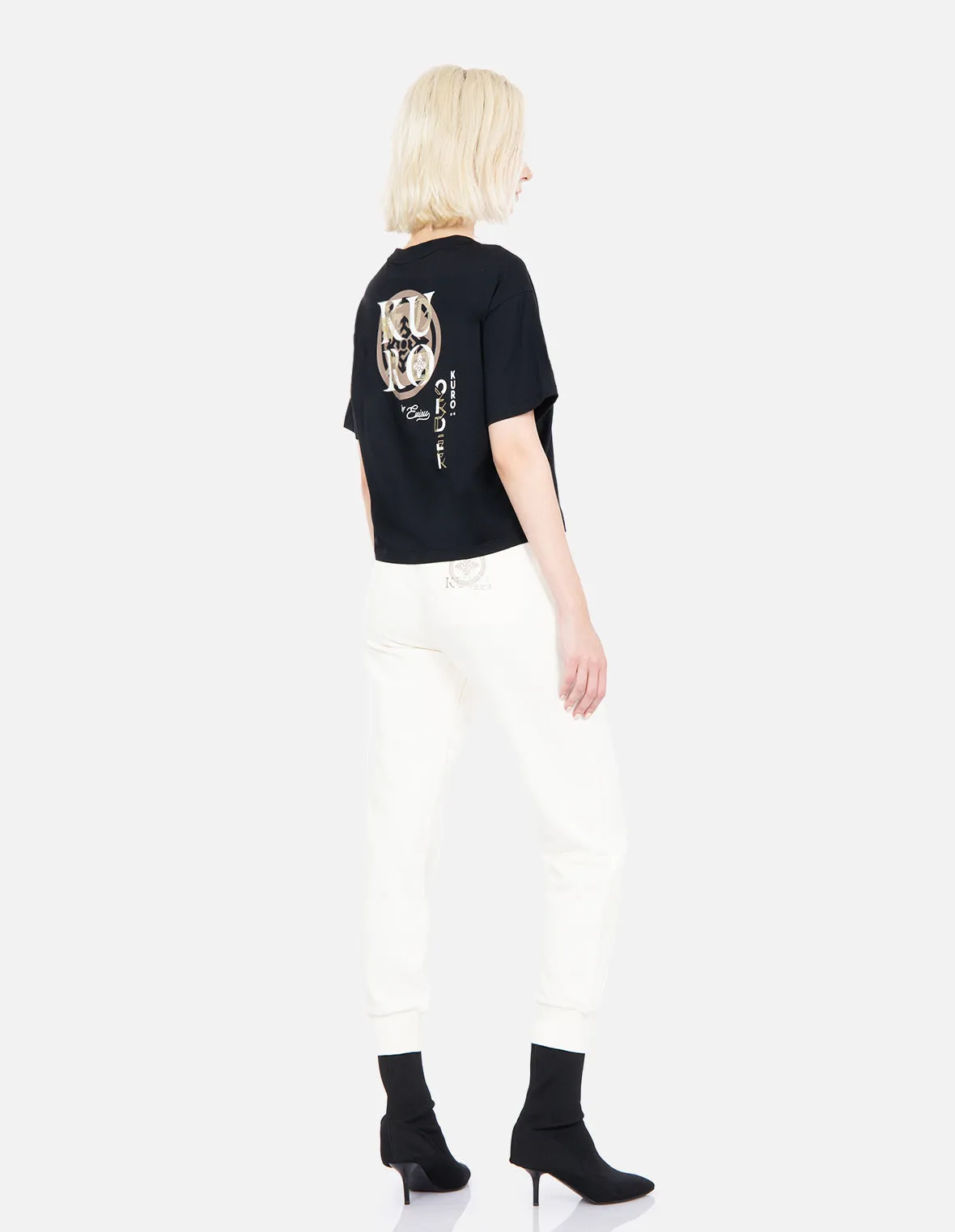Kamon and Logo Print Sweatpants