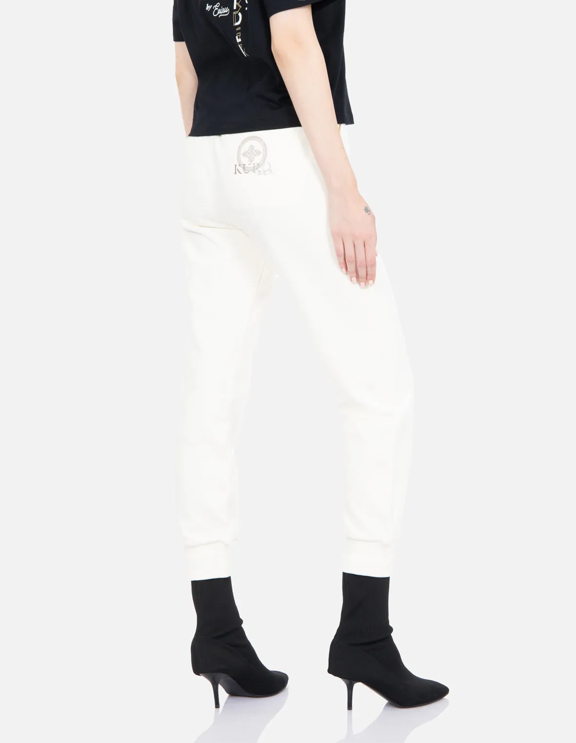 Kamon and Logo Print Sweatpants