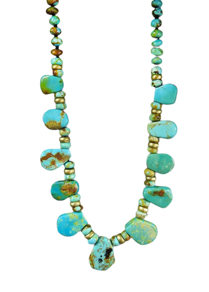 Kingman Arizona Turquoise Vintage Pendant Necklace