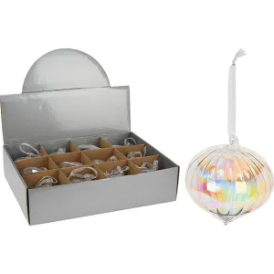 Koopman 8cm Iridescent Christmas Onion Bauble