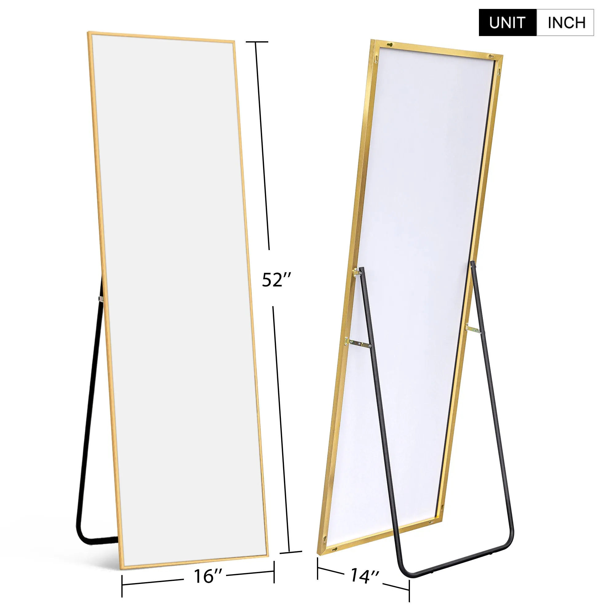 Large Rectangle Full Length Standing Mirror for Bedroom