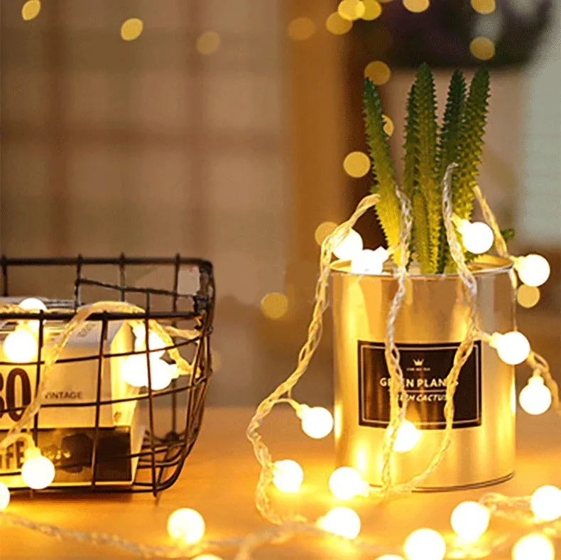 Led Ball String USB Battery String Fairy Christmas Lights