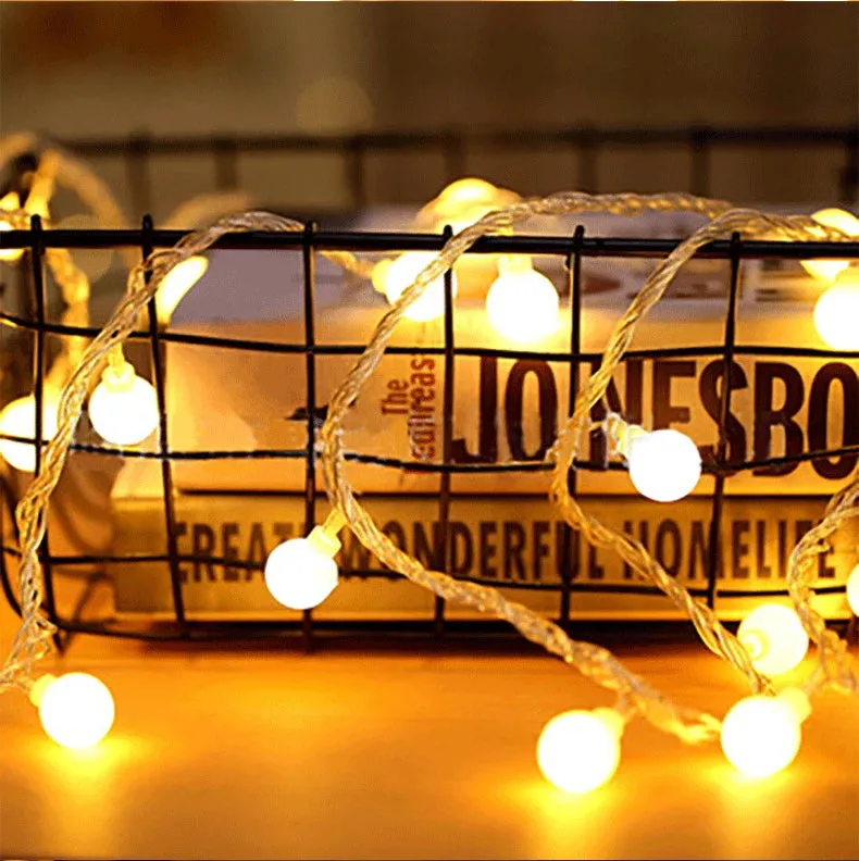 Led Ball String USB Battery String Fairy Christmas Lights
