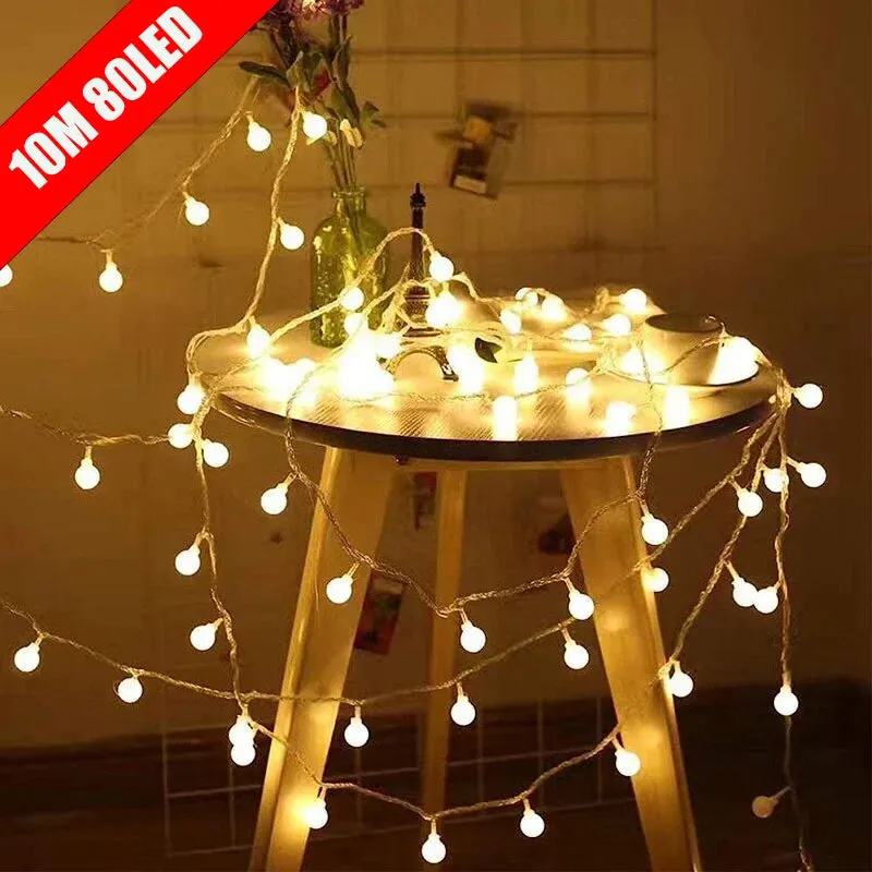 Led Ball String USB Battery String Fairy Christmas Lights