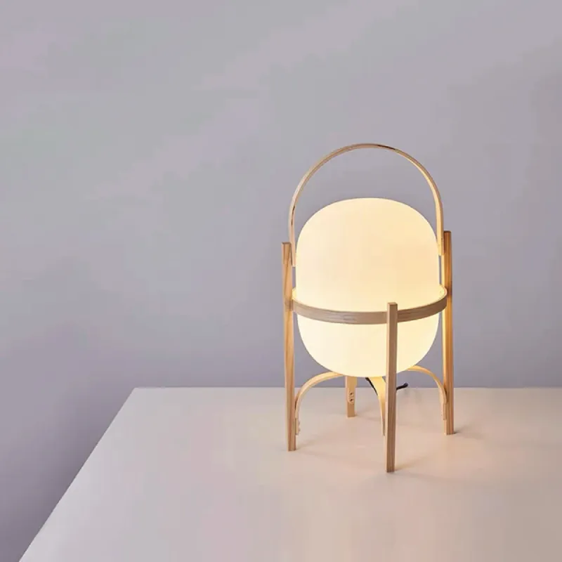 Led Desk Wooden Table Lamp