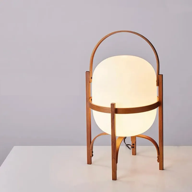 Led Desk Wooden Table Lamp