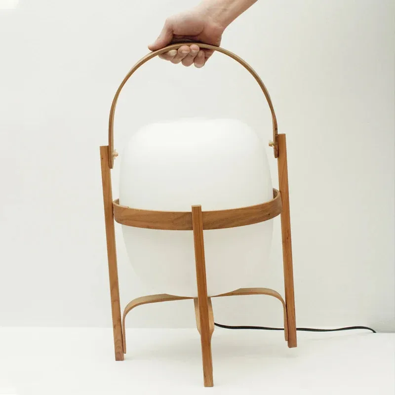 Led Desk Wooden Table Lamp
